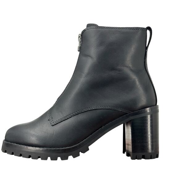 Madewell The Alyce Lug sole Boot Leather Women's SZ 5.5 Black Modern Luxe Casual - Picture 3 of 10